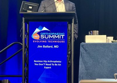 Dr. Ballard presenting at OSET Orthopaedic Summit
