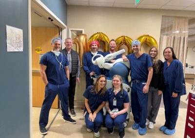Dr Wagner with other co-workers celebrate 1,000 knee replacements